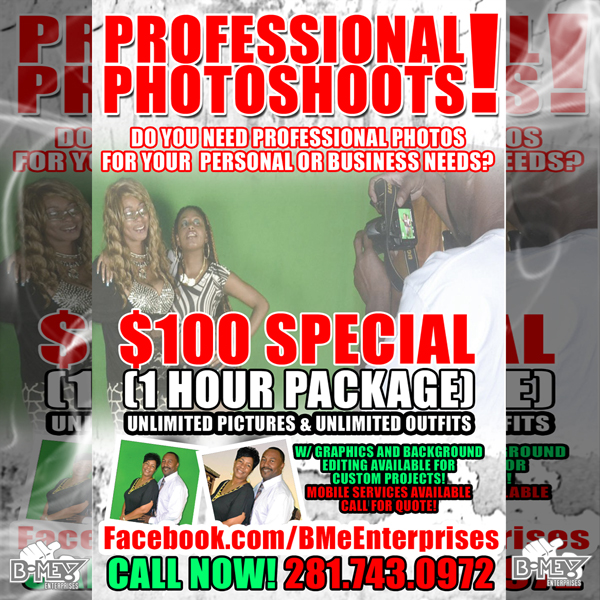 Professional Green Screen Photoshoots $100 Special (Ark-La-Tex Tri State)